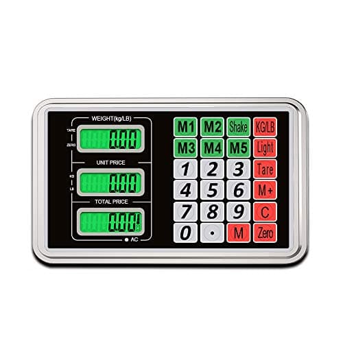 100KG Heavy Duty Folding Digital Platform Postal Parcel Scales, Commercial LCD Display Electronic Computing Floor Platform Scale Industrial Scales Postal Shop Weight 100KG/220lbs (Black) — view 3
