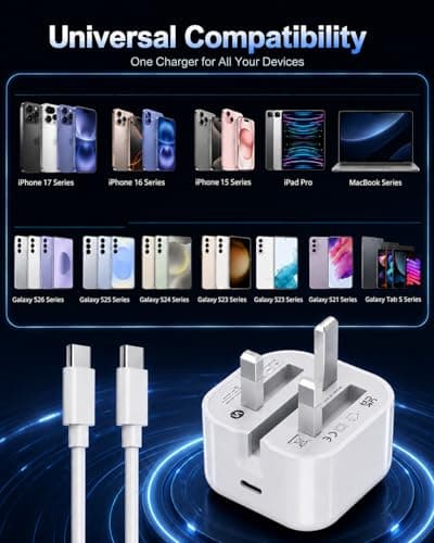 iPhone 17 16 15 Fast Charger, 20W iPhone Charger Fast Charge 2M iPhone USBC Fast Charger Cable and Plug USB C Charger with USB C Charger Cable for iPhone 17/16/15 Pro Max/15 Pro,iPad Pro, Mini — view 3