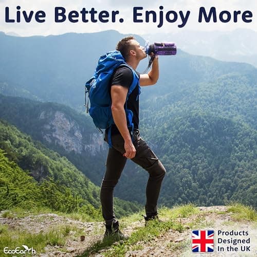EcoEarth - Water Bottle Holder with Strap - Water Bottle Carrier Bag for Hiking - Crossbody Hydration Pouch with Phone Holder — view 6