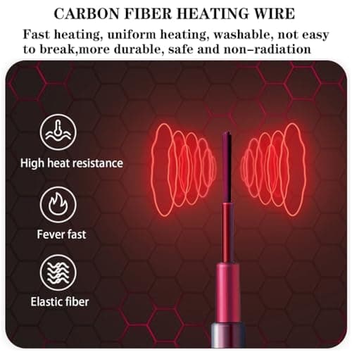 TOVCHEI Electric Heated Underwear Smart USB Powered Heated Thermal Baselayer Underwear for Women Skiing, Travel,Purple A,M — view 5