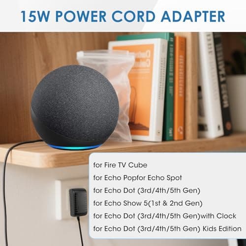 15W Power Supply Charger for Alexa Echo Dot 3rd 4th 5th Gen 12V 1.25A — view 4