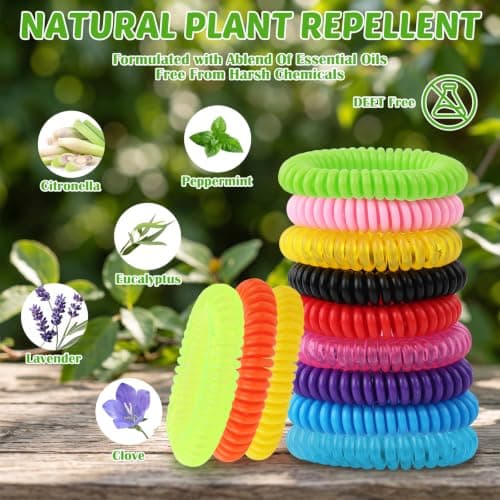 Mosquito Repellent Bracelet 12 Pcs, DEET-Free Insect Repellent Bands Kids — view 3