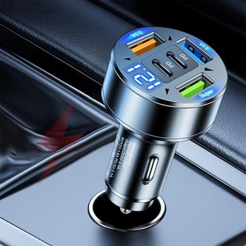 Car Charger Adapter 100W Multi-Port USB Type C PD Fast Charging 12V/24V — view 4