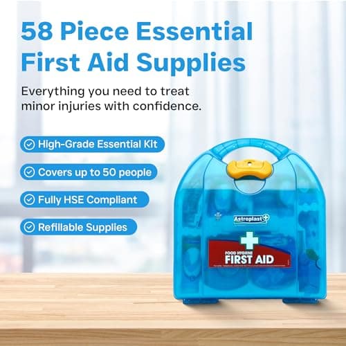 Astroplast Hospital Grade 1-50 Person HSE Compliant First Aid Kit - Premium Integrated Carry Handle & Wall Mountable - Ideal for Home, Wokplace, Sports - Mezzo First Aid Box — view 2