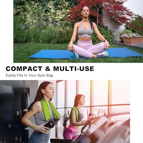 HiiPeak Microfibre Towel Compact Camping Gym towel - Quick Dry Lightweight Absorbent Sports Swimming traveling Hiking Drying Towel for Men,Women (Green-1pack, 40cm x 80cm) — view 6