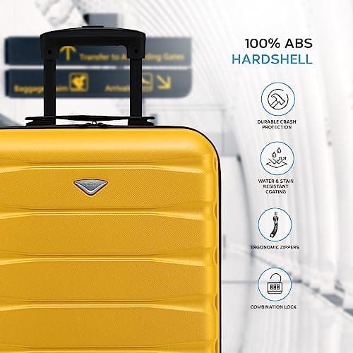 Flight Knight 55x40x20 Ryanair Priority Cabin Suitcase, Also for EasyJet, Jet2, Lightweight,ABS Hard Shell, Durable 4-Wheel Cabin Case, Carry-On Size 10kg Hand Luggage, Travel Bag- 55 x 40 x 20 — view 4