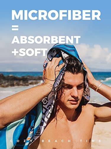 OCOOPA Beach Towel Microfiber, Extra Large 178cm*80cm Oversized Travel Towel- Quick Dry, Sand Free, Compact, Lightweight-Beach Accessories — view 4
