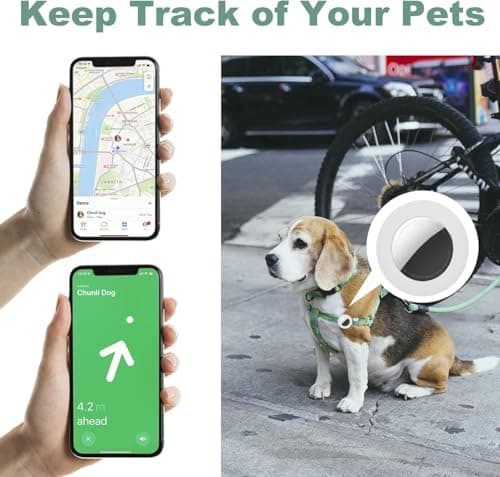 Small Premium Silicone Pet Collar Case (2 Pack), for Apple GPS Tracking Air-tag, Anti-Loss Apple GPS Case Holder Compatible with Cat Dog Collars Charms & Collar Tag Backpack (Black/White) — view 6