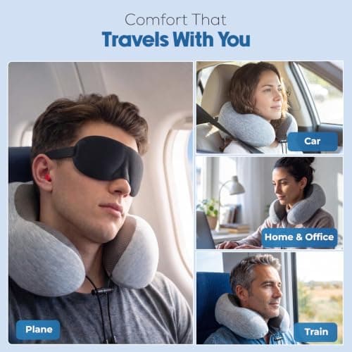 Utopia Bedding Travel Neck Pillow – Soft Support for Travel, Plane & Car — view 6