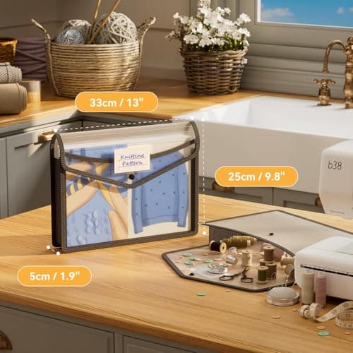 ABC life A4 Plastic Wallets, 6 Pcs Popper Wallet Plastic File Folder Poly Envelope Expanding File Wallet Document Folder with Snap Closure, Premium Pockets Files Envelope for School Office Home — view 5