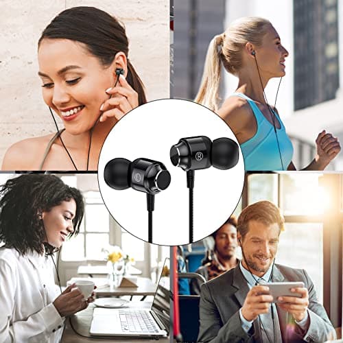 Earphones, Wired In-ear Headphones with Pure Sound and Powerful Bass, Lightweight Wired Earphones with Microphone and Volume Control, Corded Earbuds for Samsung, Android, Smartphones and 3.5mm Devices — view 6