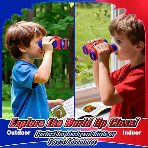 Toys for 3-9 Year Old Boy Binoculars Kids with Bird Watching Manual & Compass, Outdoor Garden Toys Kids Toy Age 3-9, 3 4 5 6 7 8 9 Year Old Boy Gifts Birthday Present Educational Toy Toddler — view 5