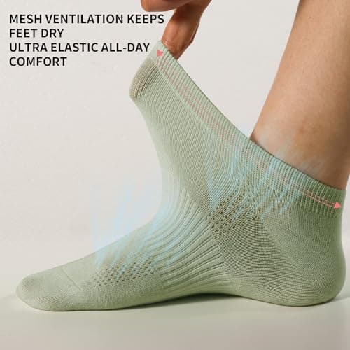 BUDERMMY Bamboo Trainer Socks for Womens, 5 Pairs No Show Ankle Low Cut Invisible Socks Ladies Breathable Short Socks (UK, Numeric, 3, 5, Regular, Regular, 5 Pairs Multicolour) — view 3