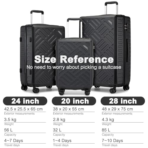 Supercase Hand Cabin Luggage Lightweight Hard Shell Carry On Suitcase Trolley with TSA Lock Spinner Wheels — view 2