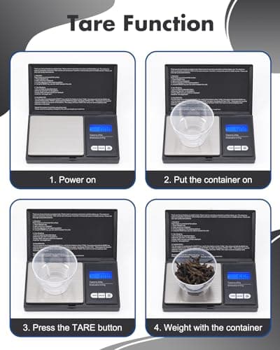 Zacro Digital Kitchen Scale Portable Pocket Scale 200g X 0.01g Mini Weighing Scale Jewelry Scale with LCD Display Batteries Included — view 6