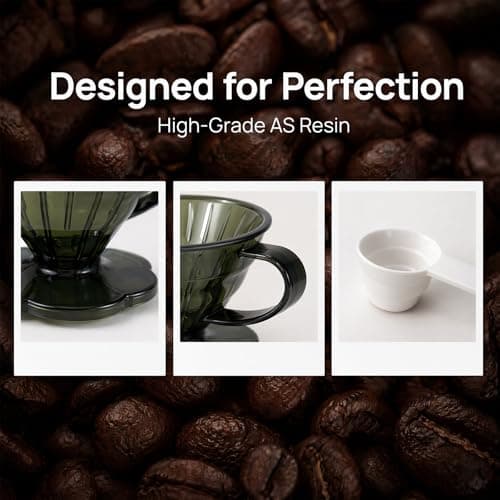 Yulondar 3PCS Pour Over Coffee Dripper Set for Home Cafe Travel — view 3