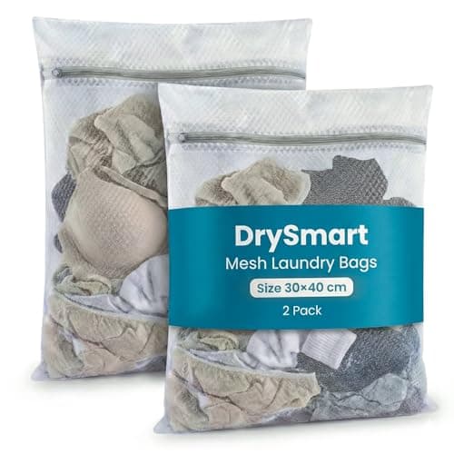 DrySmart 2 Pack Mesh Laundry Bags for Washing Machine, 30x40cm
