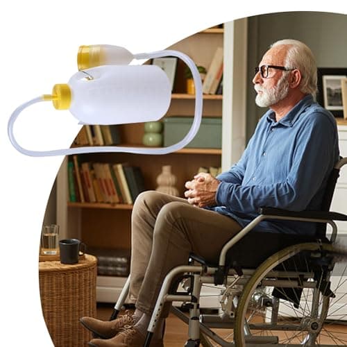 Hiking Chairs Folding Lightweight Mens Urinal Bottle Tight 1700ml Thicken Lightweight Deodorization Pee Container Men For Male For Travel Stainless Steel Camping Pot (Yellow, 21cm) — view 3