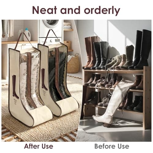 XLIUAX Large Portable Boots Storage Bag, Dust-Proof Boots Protector — view 4