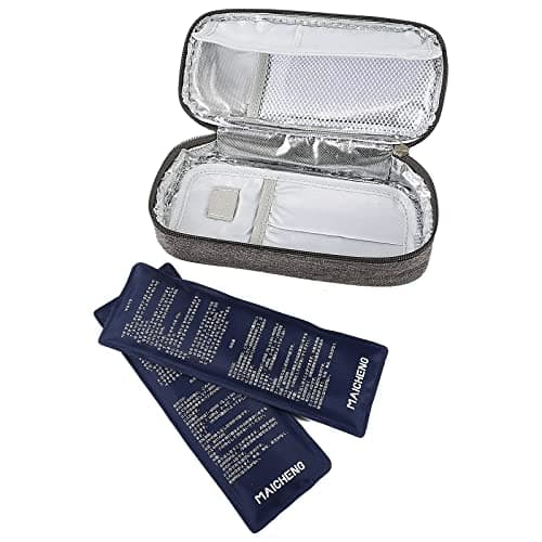 ALNKDH Insulin Cooler Travel Case, Portable Medical Travel Cooler Case Pack, Diabetic Medical Bag for Insulin Pen and Insulin Medicine Cool Storage with 2 Cooling Ice Packs — view 5