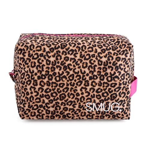 SMUG Wash Bag | Waterproof Travel Toiletry Bags for Travelling, Gym, Shower, Shaving, Toiletries, Cosmetics & Makeup Bag | Large Washbag for Men & Women | Stylish, Spacious & Easy to Clean | Leopard — view 2
