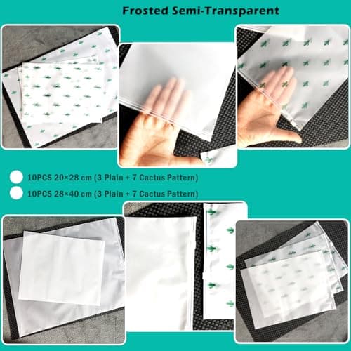 Resealable Ziplock Bags, 30PCS Travel Storage Bags,Clear Bag & Frosted Zip lock Seal Clothes Bags Hospital Waterproof Luggage Organiser for Clothes Shoes Cosmetics (30 piece) — view 4
