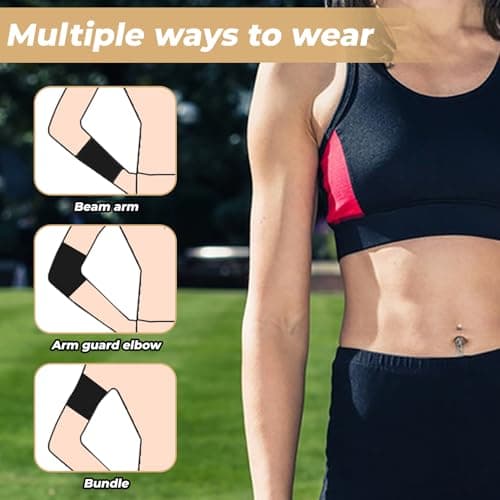 KIPTVO 2PCS Elastic Arm Compression Sleeves for Women, Tattoo Cover up Sleeve, for Muscle Pain,Lymphedema Armsleeve, Tight fit Suitable for Boys and Girls — view 6