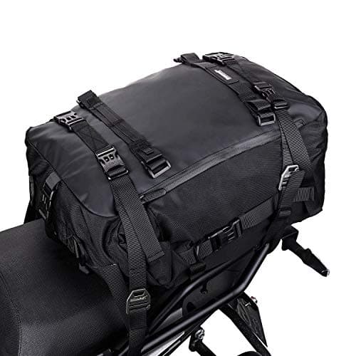 Rhinowalk Motor Pannier Bag 10/20/30L Multifunctional Waterproof Rear Rack Trunk Motorcycle Seat Bag, Black 30L