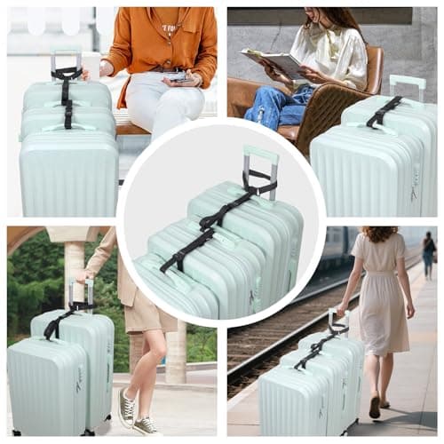 Vigorport Luggage Straps, Metal Luggage Connector Straps for Suitcases — view 6