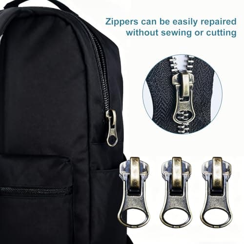 Zip Repair Kit 39Pcs,Zipper Repair Kit,Zipper Pull Replacement Set for #5 — view 5