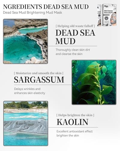 Clay Face Mask Kit-12Pcs Dead Sea Mud Clean Clay Facial Mask Set for Women — view 2