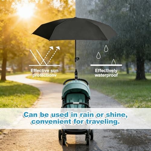 Wihozte 1Pcs Pram Parasol with 50+ UV Protection & Multi-Functional Stand — view 6