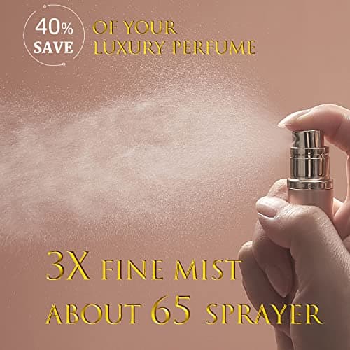 Travelofo Mini Perfume Bottles, Refillable Spray Dispenser, 5ml Leak-Proof Atomiser for Travel, Luxury Gift for Men & Women (Gold) — view 4