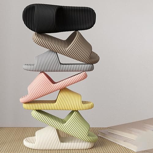Lightweight Quick-Dry Shower Slippers for Women and Men, Slip-On Indoor Outdoor Slides with Soft EVA Sole, Open Toe Pool Sandals for Home Beach Gym Travel (Green, 4.5) — view 2