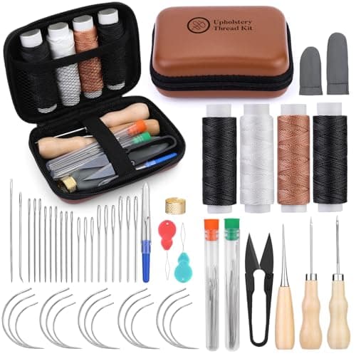 Leather Sewing Kit, Needle and Thread Kit Leather Needles Hand Sewing