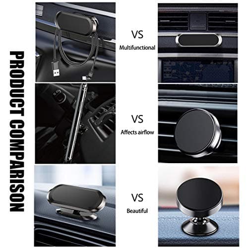 powerland Magnet Phone Holder for Car, 【Upgraded 8 Strong Magnets】(2 pcs) — view 2