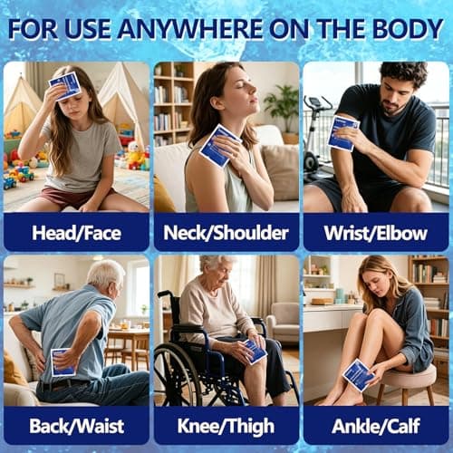 SYNYOUR Instant Ice Cold Pack - 12 Packs, Disposable Ice Pack for Sports Injuries, Cold Compress for Sports First Aid Home Kids Outdoor Travel, Cool Packs — view 3