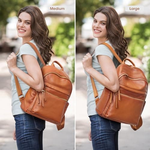 Kattee Women Genuine Leather Backpack Fashion Anti-Theft Rucksack Bag — view 3