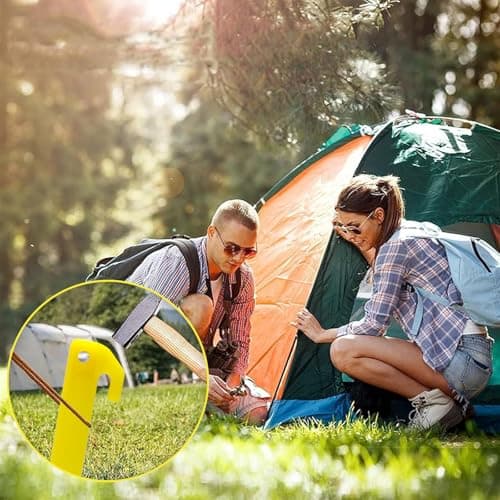 24pcs Plastic Tent Pegs Durable Spike Hook Awning Camping Caravan Pegs Accessory — view 4