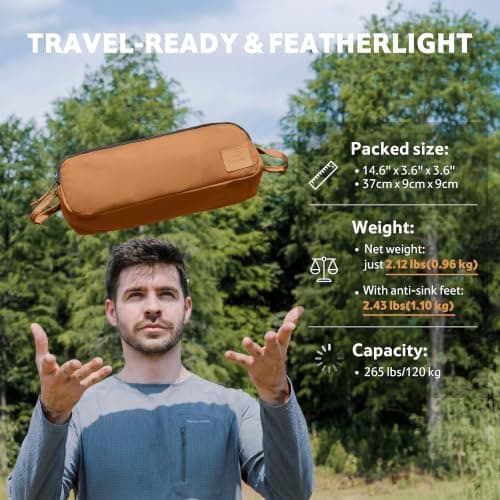 Naturheike YL08 Ultralight Camping Chair, 2.38LBS/1.08KG Backpacking Chair with Anti-Sinking Feet, Portable Compact Folding Chair for Hiking Camping Fishing Outdoor — view 3