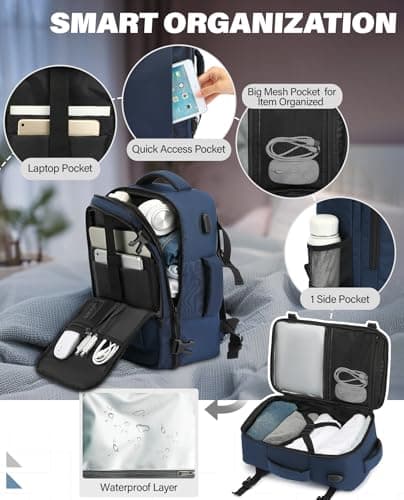VANKEV 40x30x20 Ryanair Cabin Bag Underseat Travel Backpack Hand Luggage — view 4