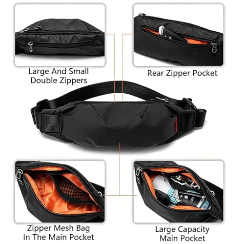 Large Bum Bag Crossbody Belt Bag Fashion Waist Pouch Hip Pack for Women Men — view 3
