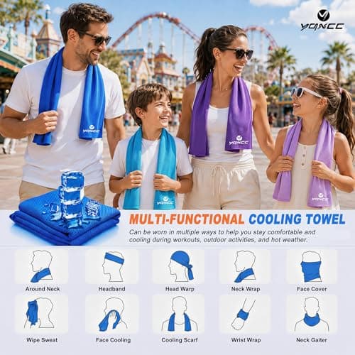 YQXCC Cooling Towels, 120x30 cm, Ice Cool Microfibre Towel for Neck — view 4