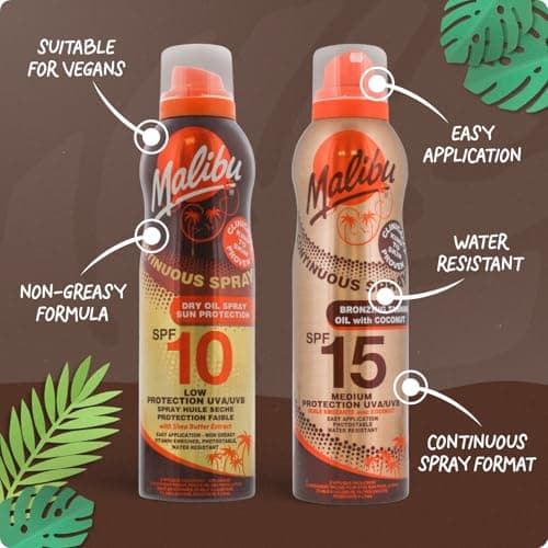 Malibu Sun SPF 15 Continuous Dry Oil Spray, 175ml — view 3