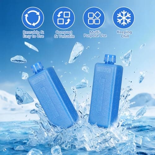 DOITOOL 8 Pack Mini Ice Packs, Refillable Freezer Blocks for Air Coolers — view 4