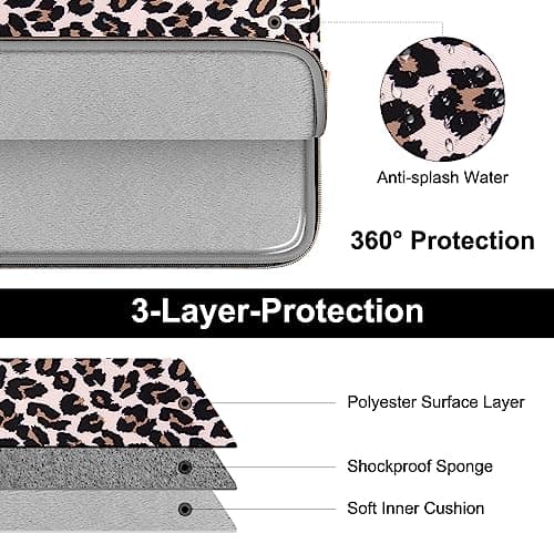 ARVOK 15 15.6 16 inch Laptop Sleeve Case for MacBook Pro 16 [Upgrade-Version] Water-Resistant Notebook Computer/Tablet Pouch Cover Case with Extra Bag for Samsung HP MacBook Dell Lenovo ASUS Acer — view 5