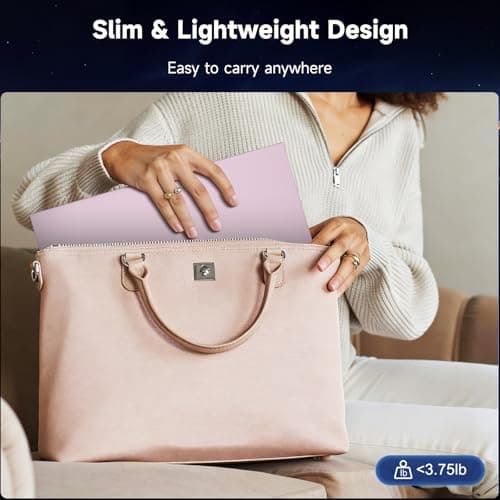 NIMO 15.6" Laptop-Computer, Win 11 Home, 16GB RAM 1TB SSD, Intel N100 CPU, Full HD, Wi-Fi 6, Fingerprint, 65W PD, Backlit keyboard, Slim Lightweight Notebook for Study, Work, Home, Rose Gold — view 2