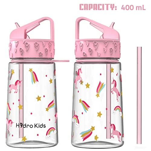 HydroKids Water Bottle with Straw – 400ml BPA Free Kids Water Bottles for School Travel Sports – Leakproof Childrens Drink Bottle for Girls Boys Childs… — view 4