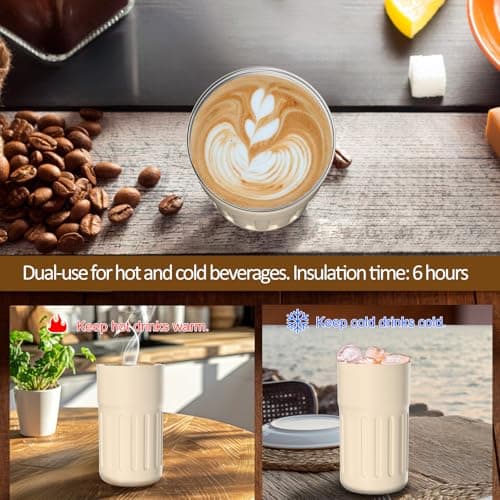Homealexa Coffee Cup Travel Mugs, Vacuum Insulating Cup 316 Stainless Steel, LED Touch Screen Temperature Gauge, Smart Mug Sealing Bottle 410ml — view 3