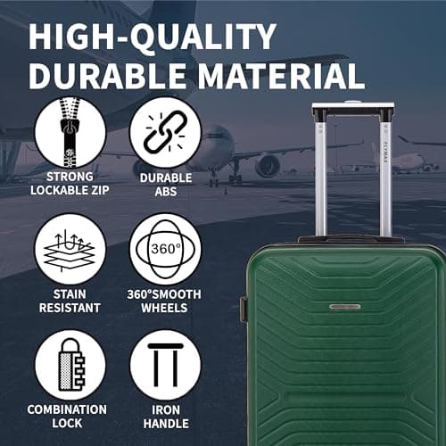 FLYMAX XL 32" Extra Large Suitcase 4 Wheel Lightweight Luggage Hard Shell Check in Hold Travel ABS 143 Litre Capacity Travel Case with 3 Digit Combination Lock + Telescopic Handle — view 6